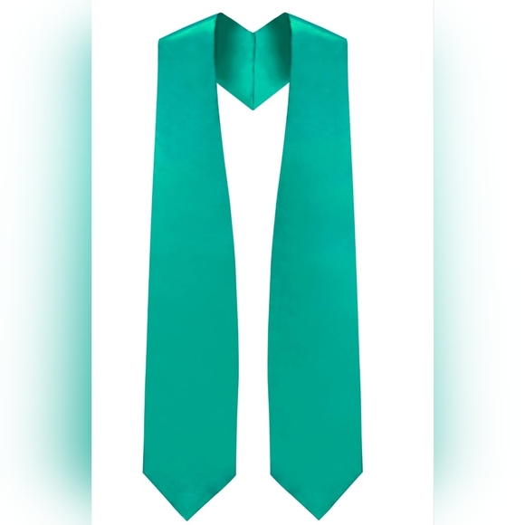 Grduation Stole Emerald Green - Picture 1 of 5